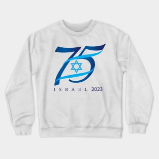 Happy Israel Independence Day Blue Star of David 75th Anniversary celebration Event 2023 Yom Ha'Atzmaut Crewneck Sweatshirt